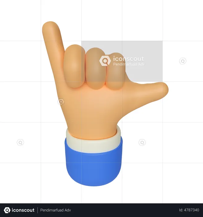Me chame de gesto com a mão  3D Icon