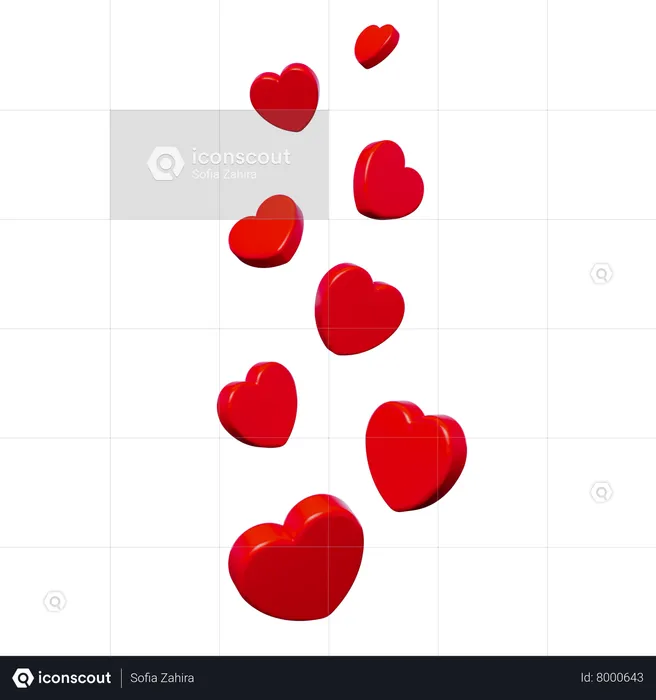 Me gusta la notificación de amor  3D Icon