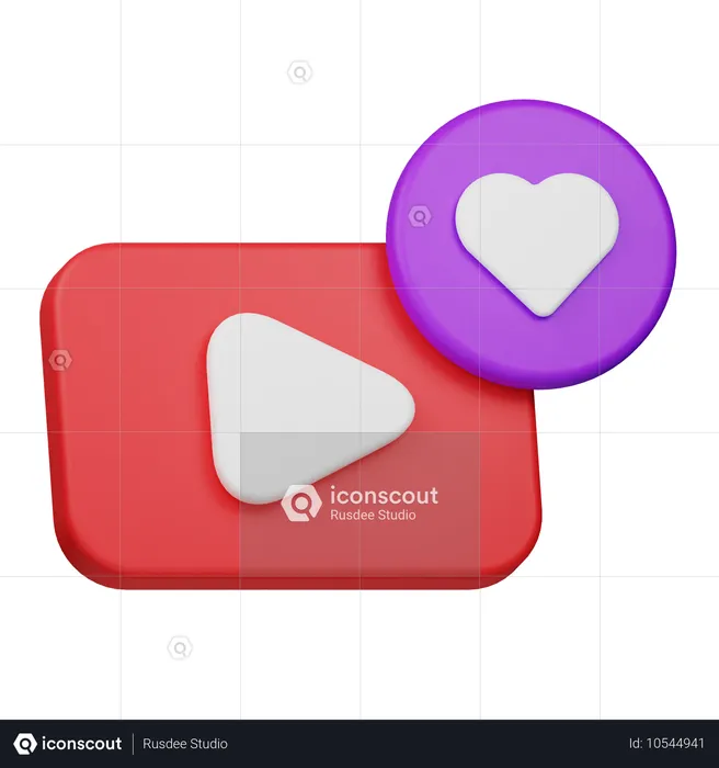 Me gusta el vídeo  3D Icon