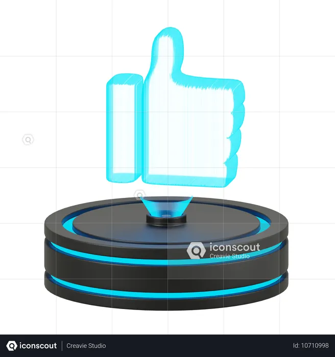 Me gusta en las redes sociales  3D Icon