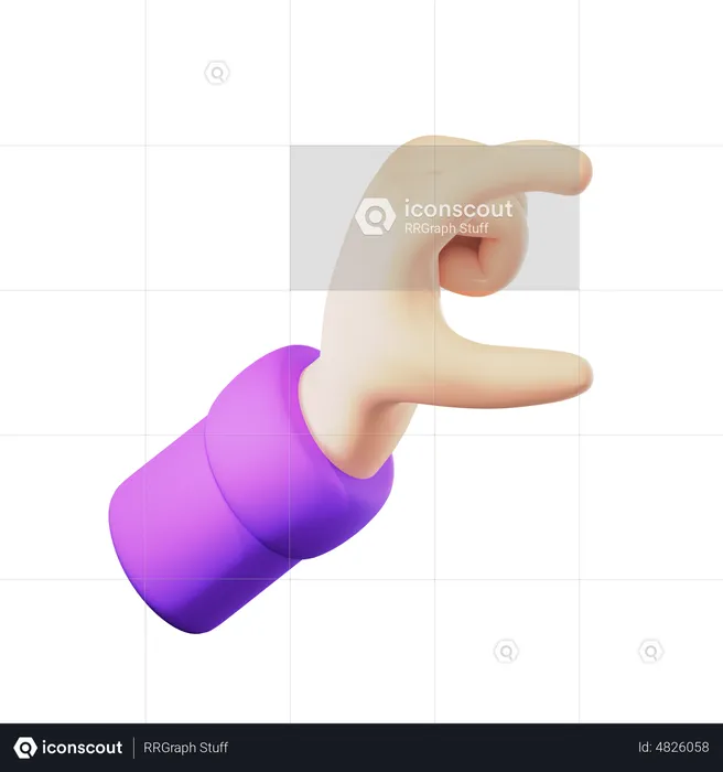 Measure Hand Gesture  3D Icon