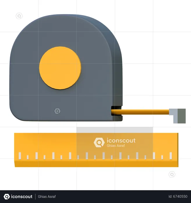 Measurement Tape  3D Icon