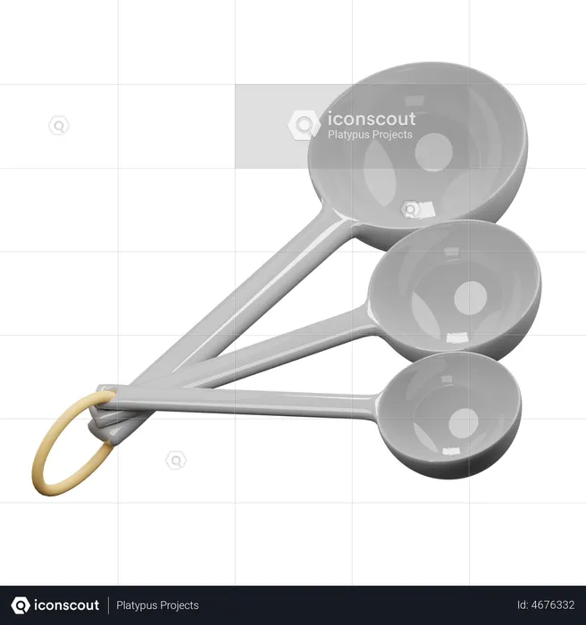 Measuring Scoop Cups  3D Illustration