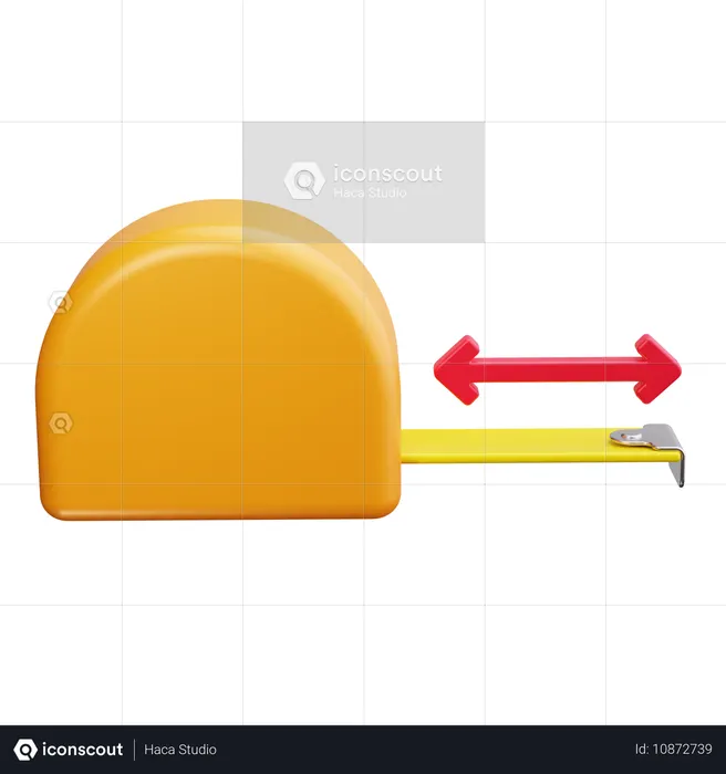 巻き尺  3D Icon