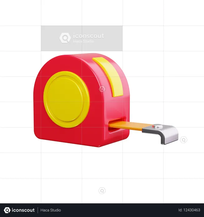 巻き尺  3D Icon