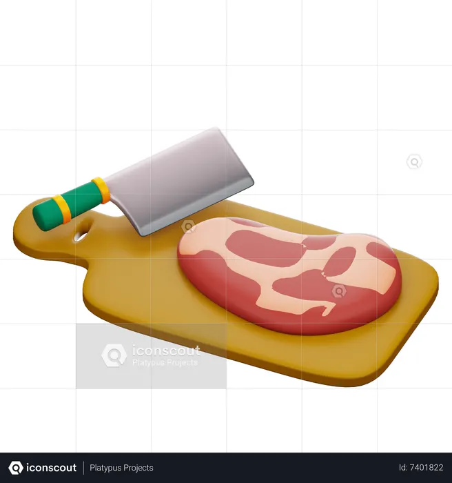 Meat Cleaver  3D Icon