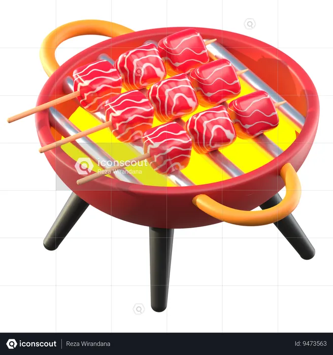 Meat Grill  3D Icon