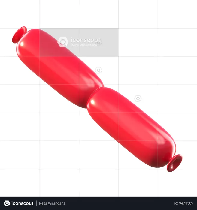 Meat Sausage  3D Icon