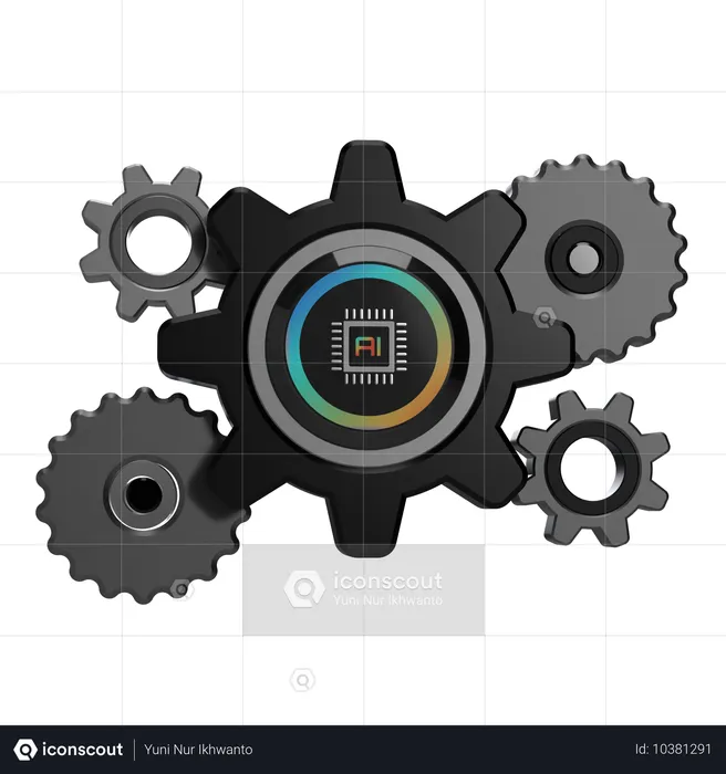 Mecanismo de engrenagem  3D Icon