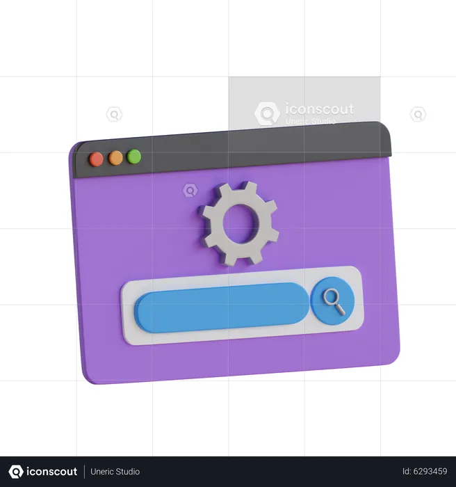 Mecanismo de busca  3D Icon