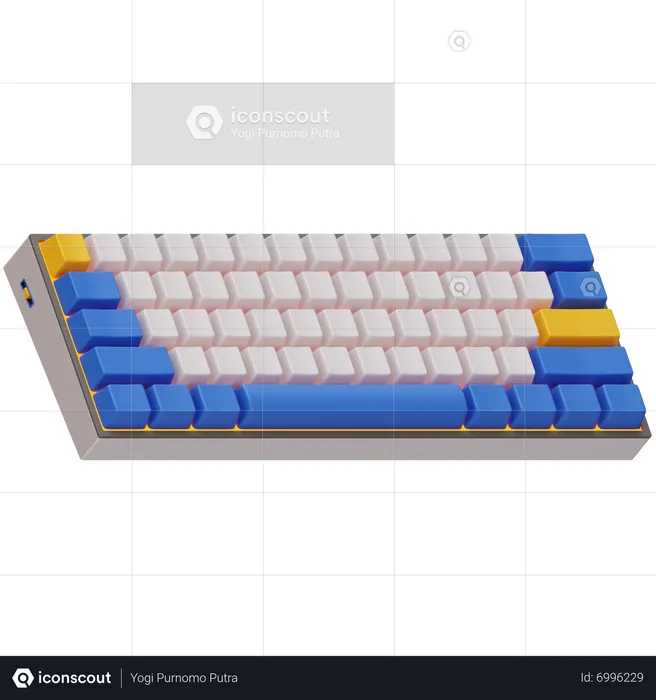 Mechanical Keyboard 60 Percent  3D Icon