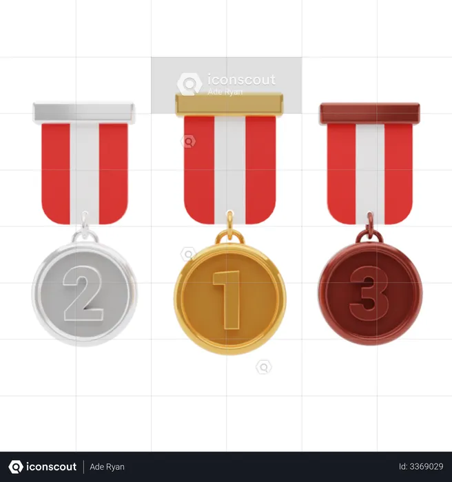 Médaille  3D Illustration
