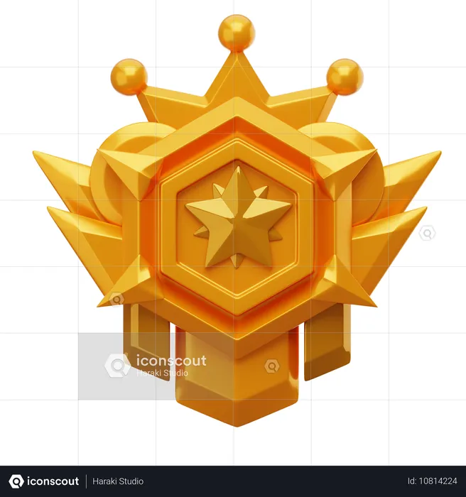 Médaille d'or  3D Icon