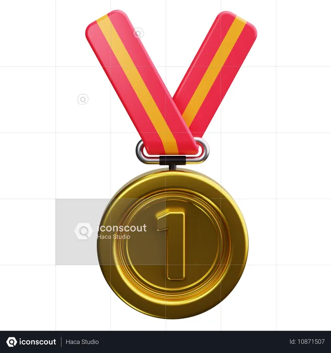 Médaille d'or  3D Icon