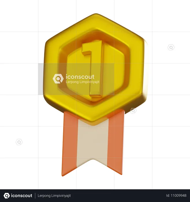 Médaille d'or  3D Icon