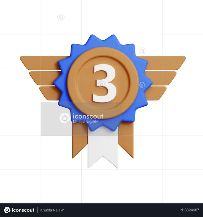 Médaille de bronze  3D Icon