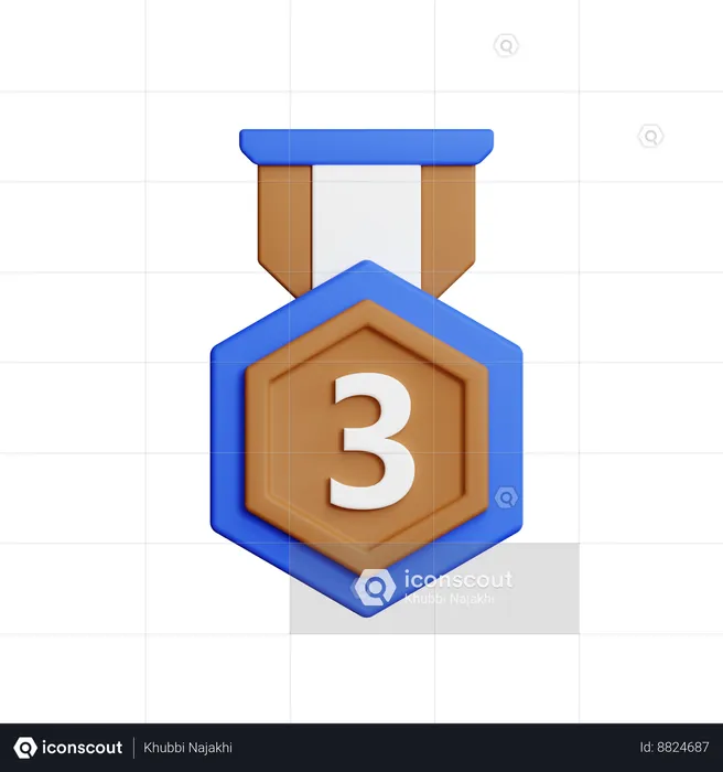 Médaille de bronze  3D Icon