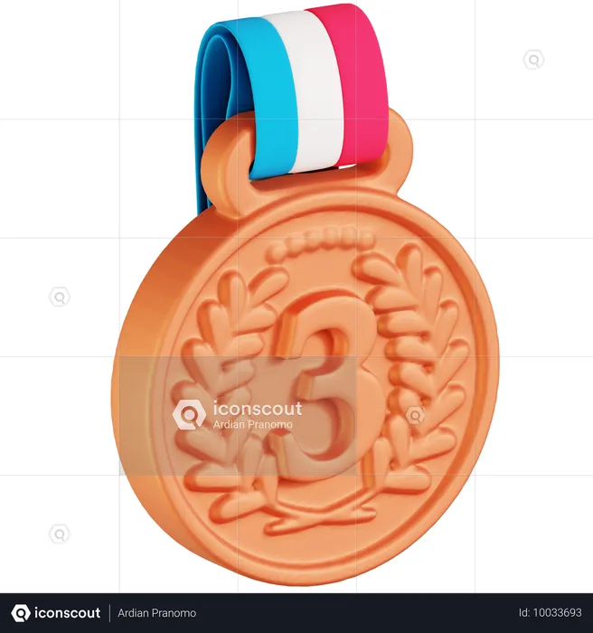 Médaille de bronze  3D Icon