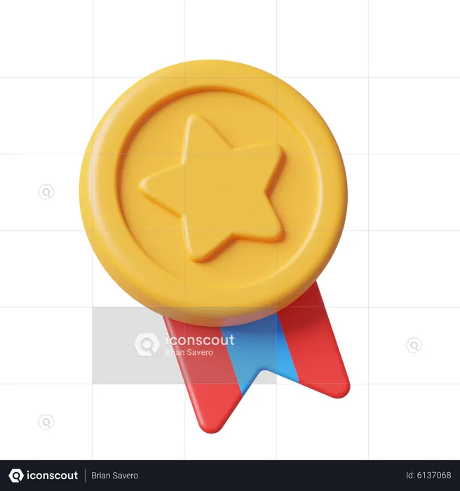 Médaille de réussite  3D Icon