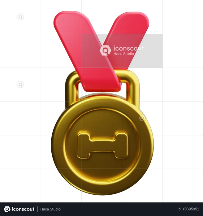 Médaille d'haltérophilie  3D Icon