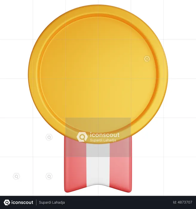 Médaille d'or  3D Icon