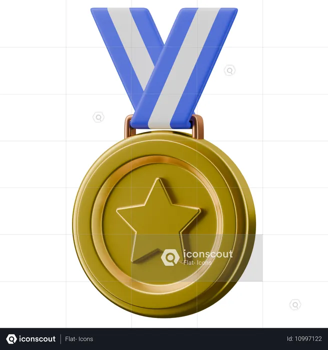 Médaille étoile  3D Icon