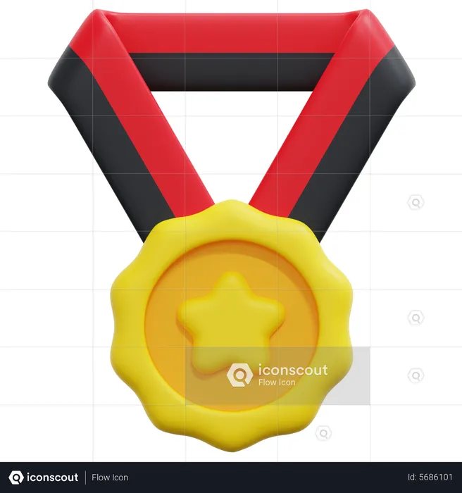 Médaille étoile  3D Icon