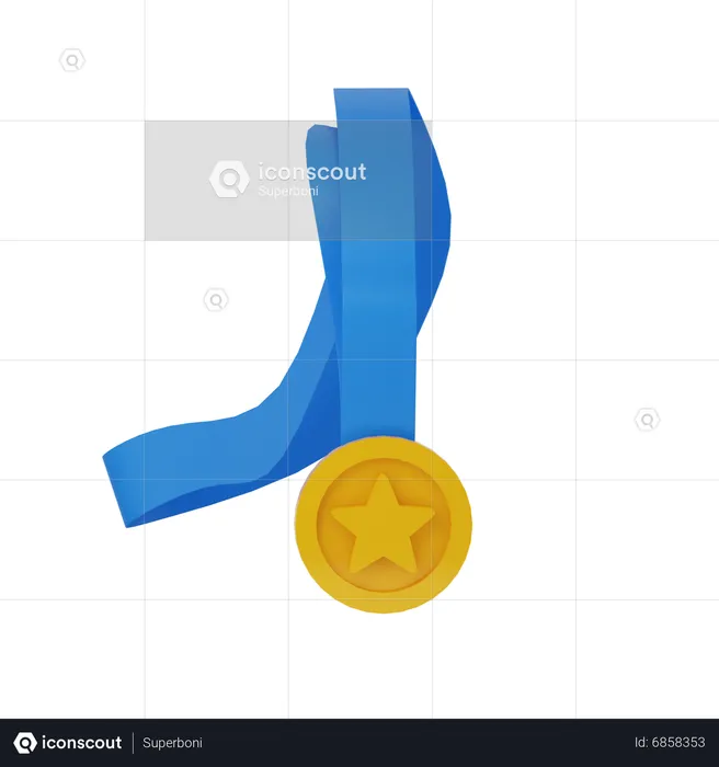 Médaille étoile  3D Icon