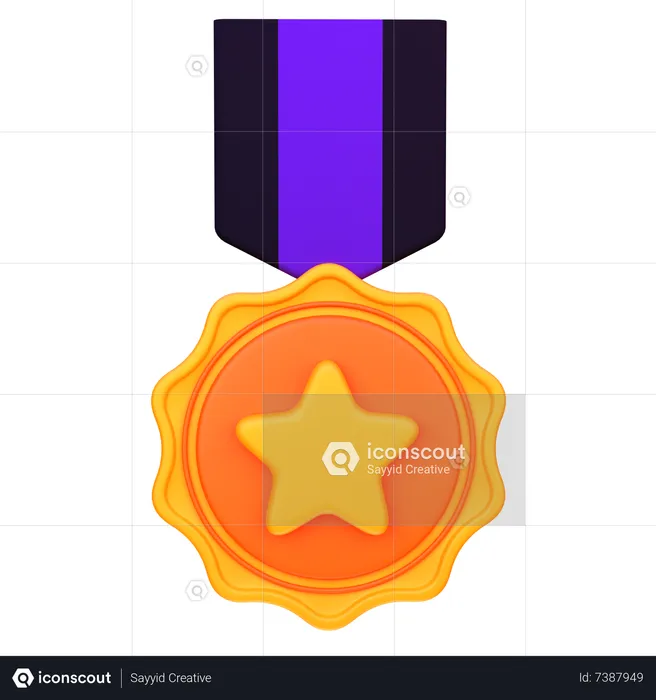 Médaille étoile  3D Icon