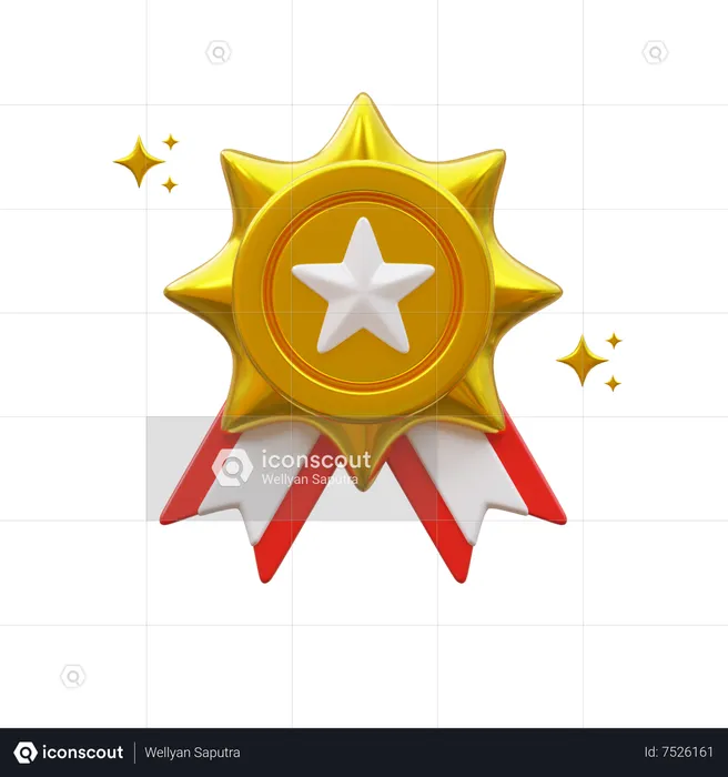 Médaille étoile  3D Icon