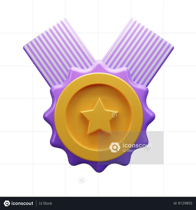 Médaille étoile  3D Icon