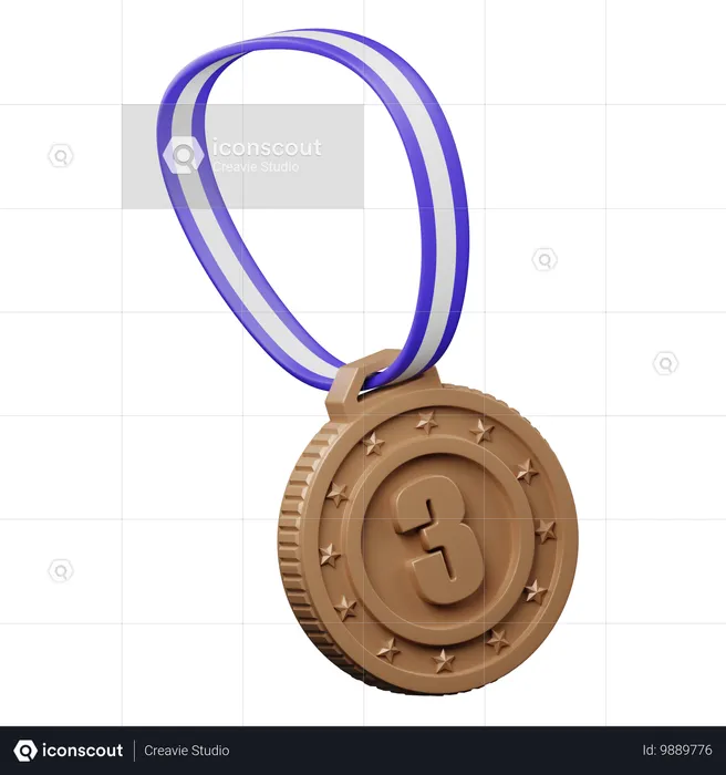 Médaille marron  3D Icon