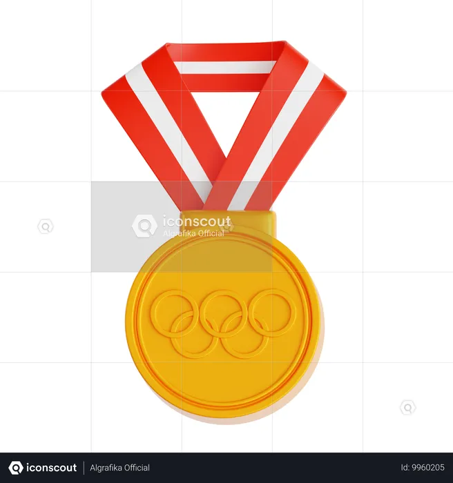 Médaille olympique  3D Icon