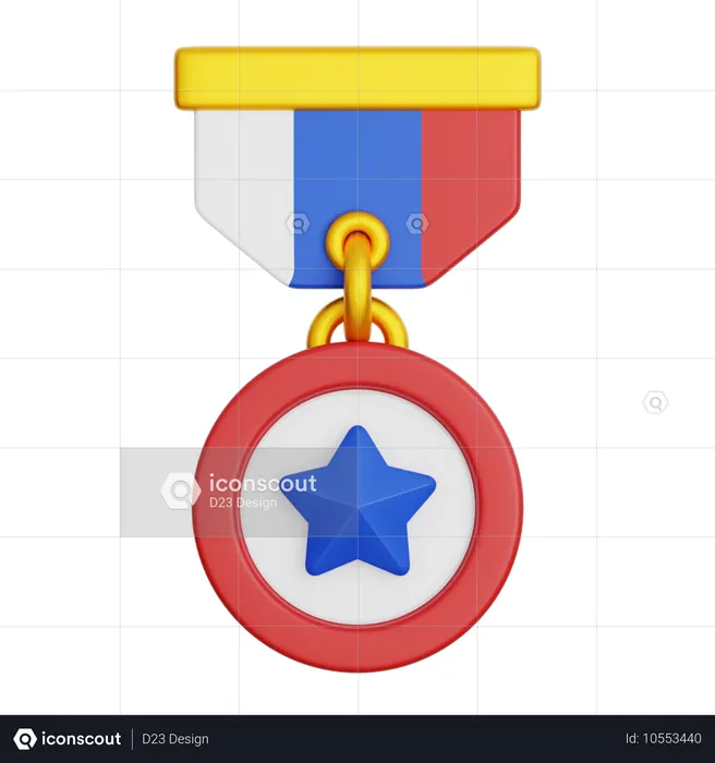 Médaille de vétéran  3D Icon