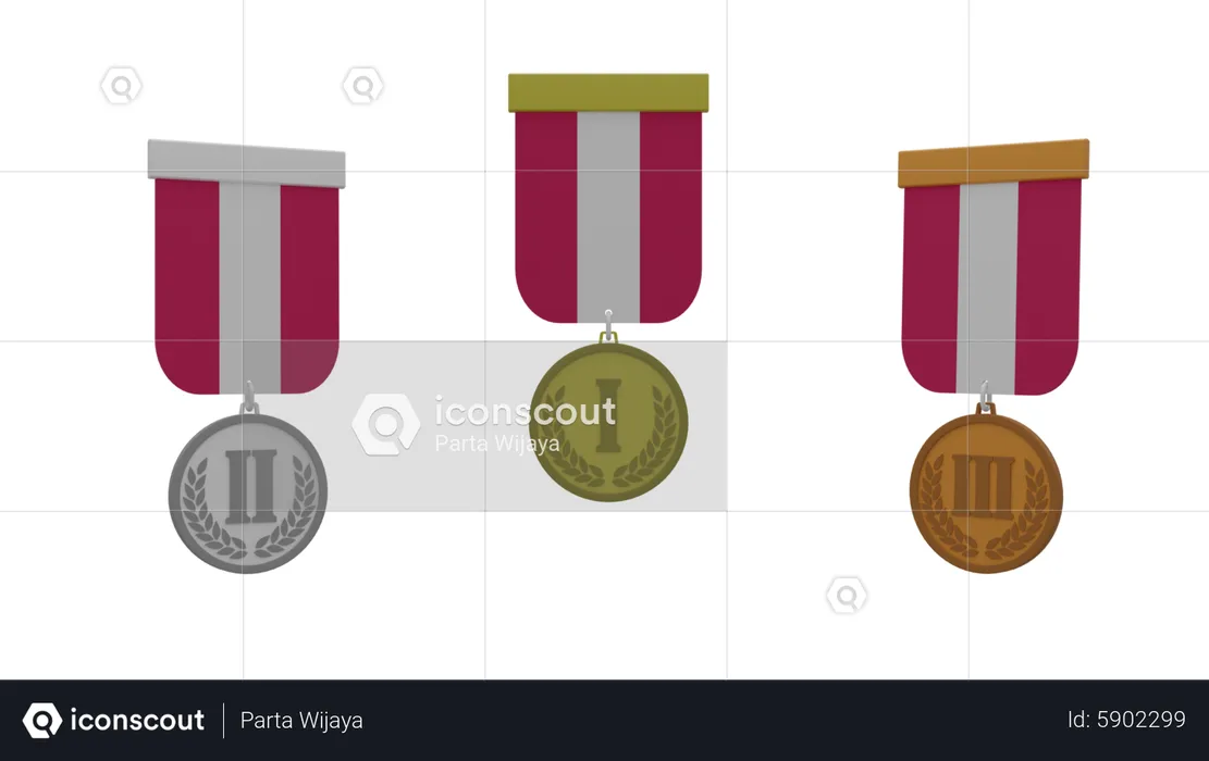 Médailles  3D Icon