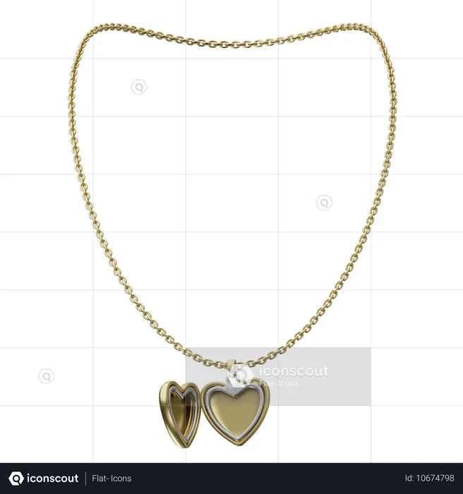 Collier médaillon  3D Icon