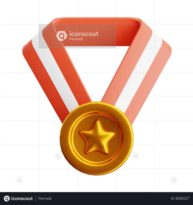 Medal Achiever  3D Icon