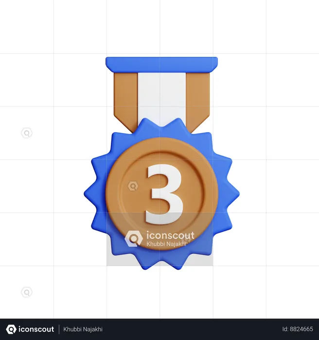 Medalha de bronze  3D Icon