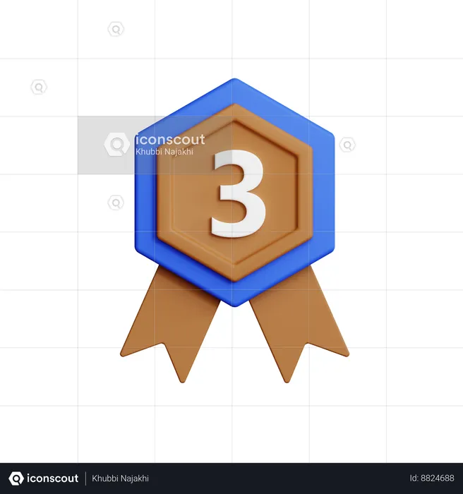 Medalha de bronze  3D Icon