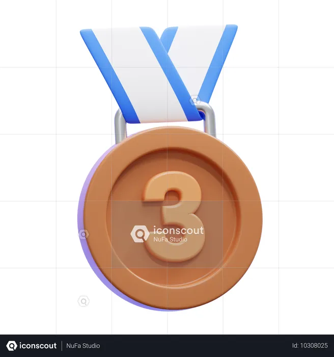 Medalha de bronze  3D Icon