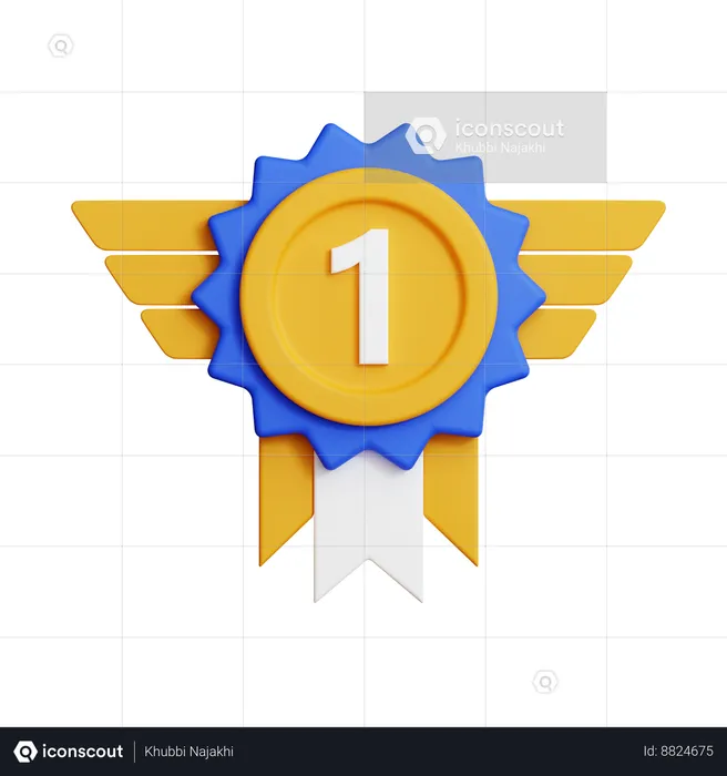 Medalha de ouro  3D Icon