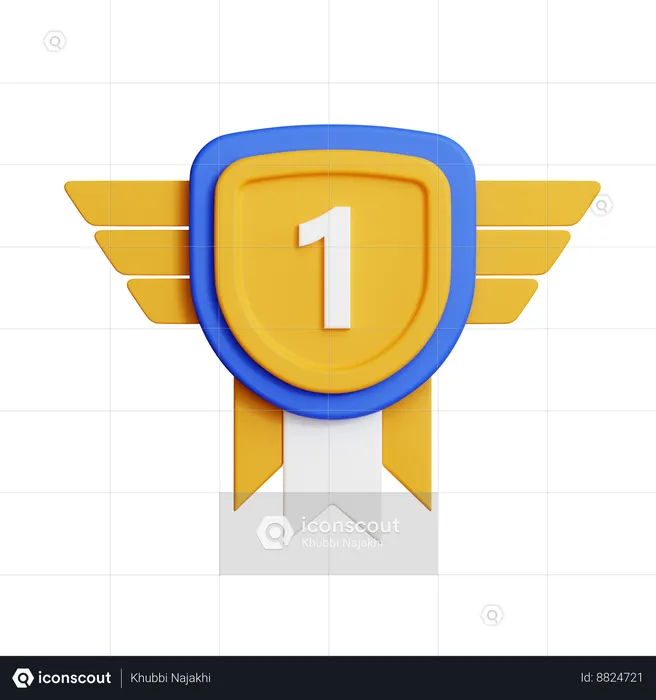 Medalha de ouro  3D Icon