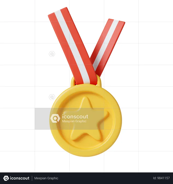 Medalha de ouro  3D Icon