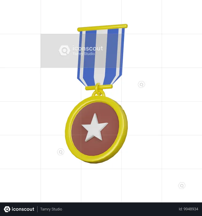 Medalha de ouro  3D Icon