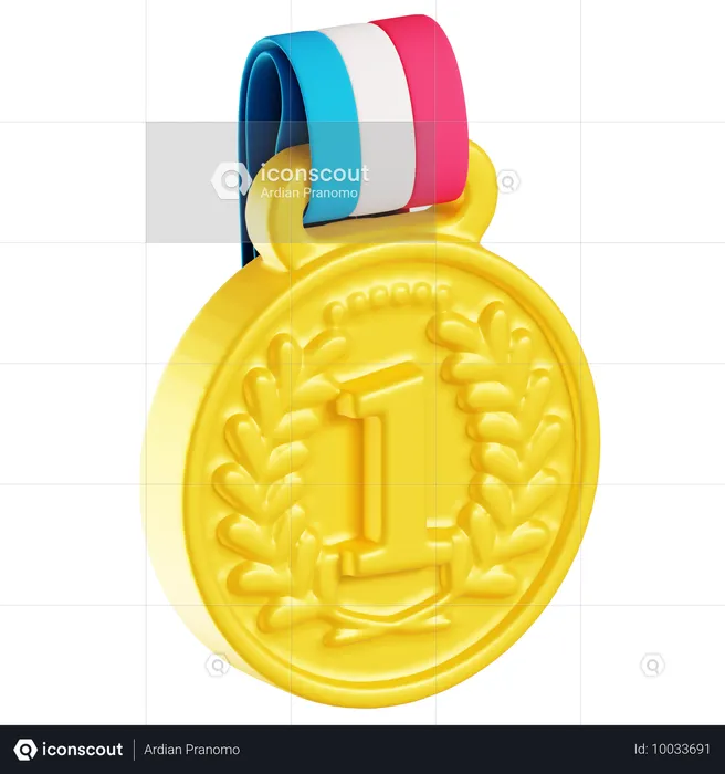 Medalha de ouro  3D Icon