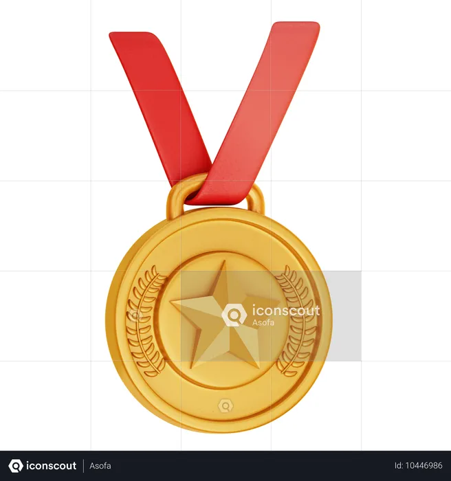 Medalha de ouro  3D Icon