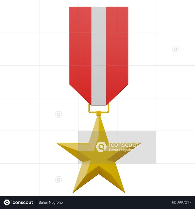 Medalha militar  3D Illustration