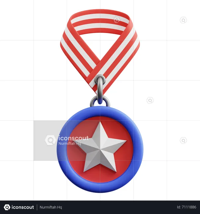 Medalha militar  3D Icon