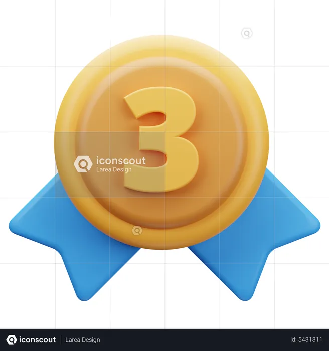 Três medalhas  3D Icon