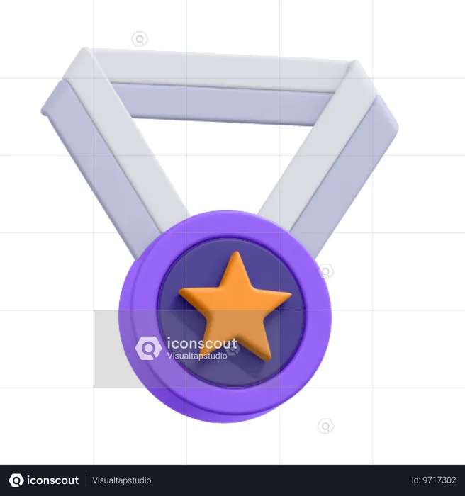 Medalla de logro  3D Icon